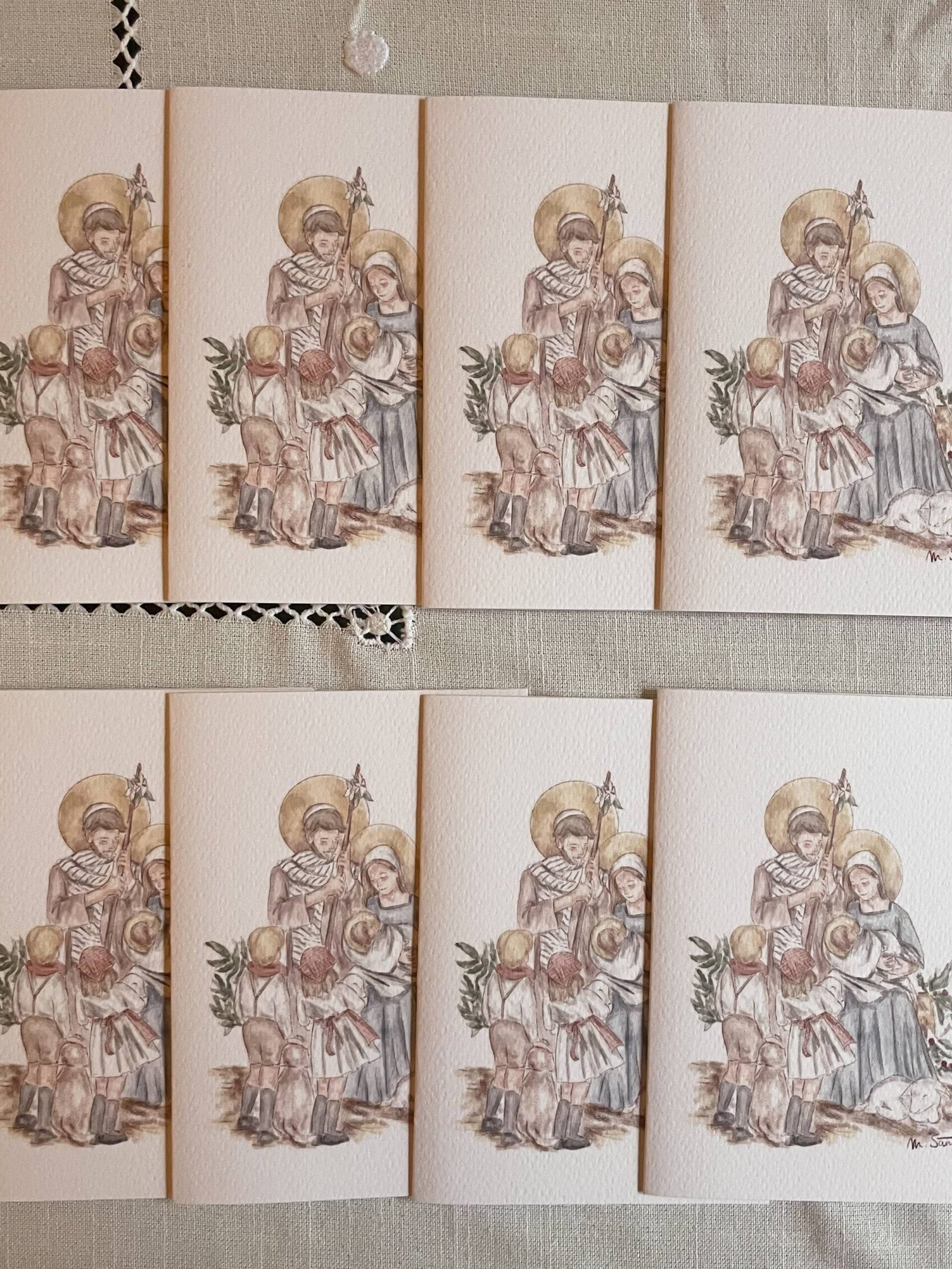 Pack de 8 Christmas- Sagrada familia - Imagen 2