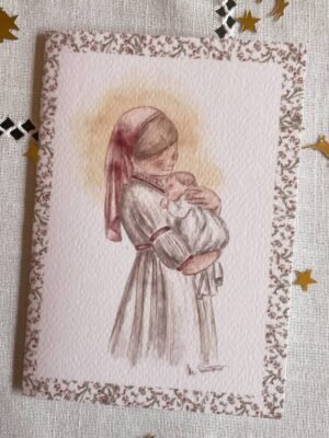 Pack de 8 Christmas- María y el niño