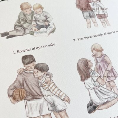 Ilustración- Obras de misericordia para niños (espirituales)