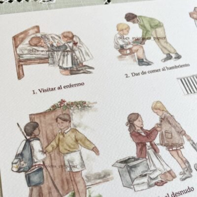 Ilustración- Obras de misericordia para niños (corporales)