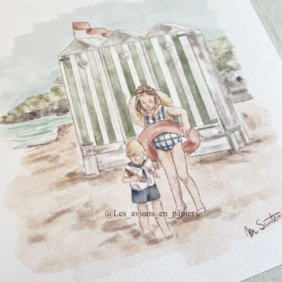 Láminas playa (conjunto de dos láminas)