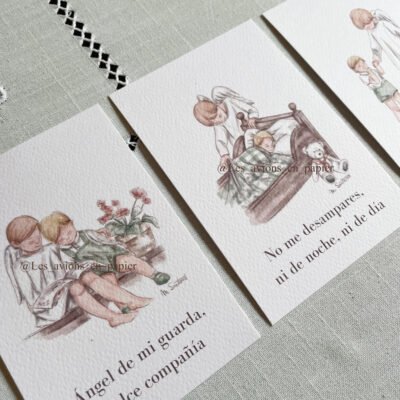 Láminas Ángel de la guarda- niño