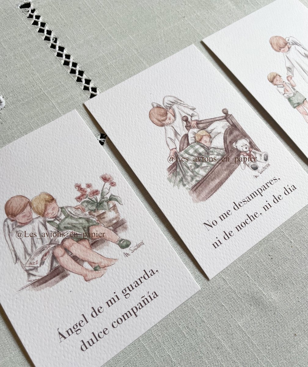 Láminas Ángel de la guarda- niño