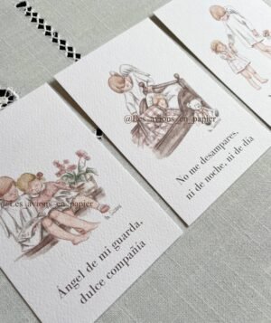 Láminas Ángel de la guarda- niña