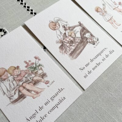 Láminas Ángel de la guarda- niña