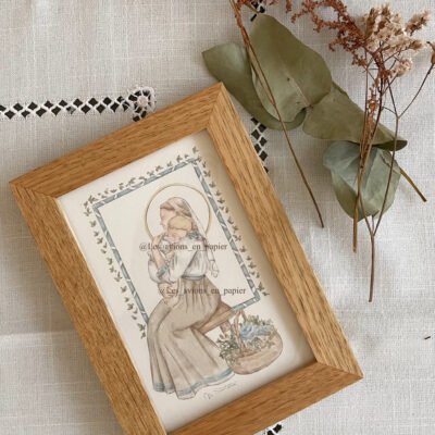Mini cuadrito Virgen con niño