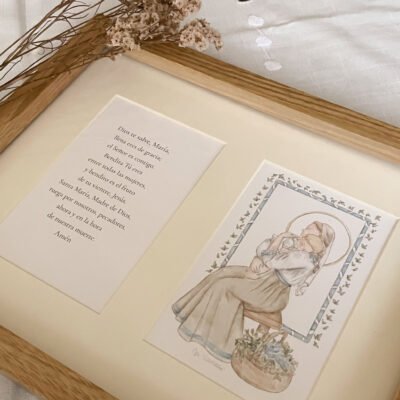 Cuadro Virgen con niño- Ave María