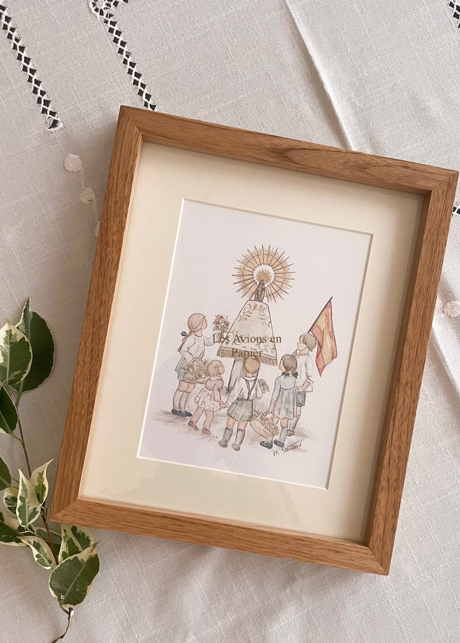 Cuadro Virgen del Pilar con niños