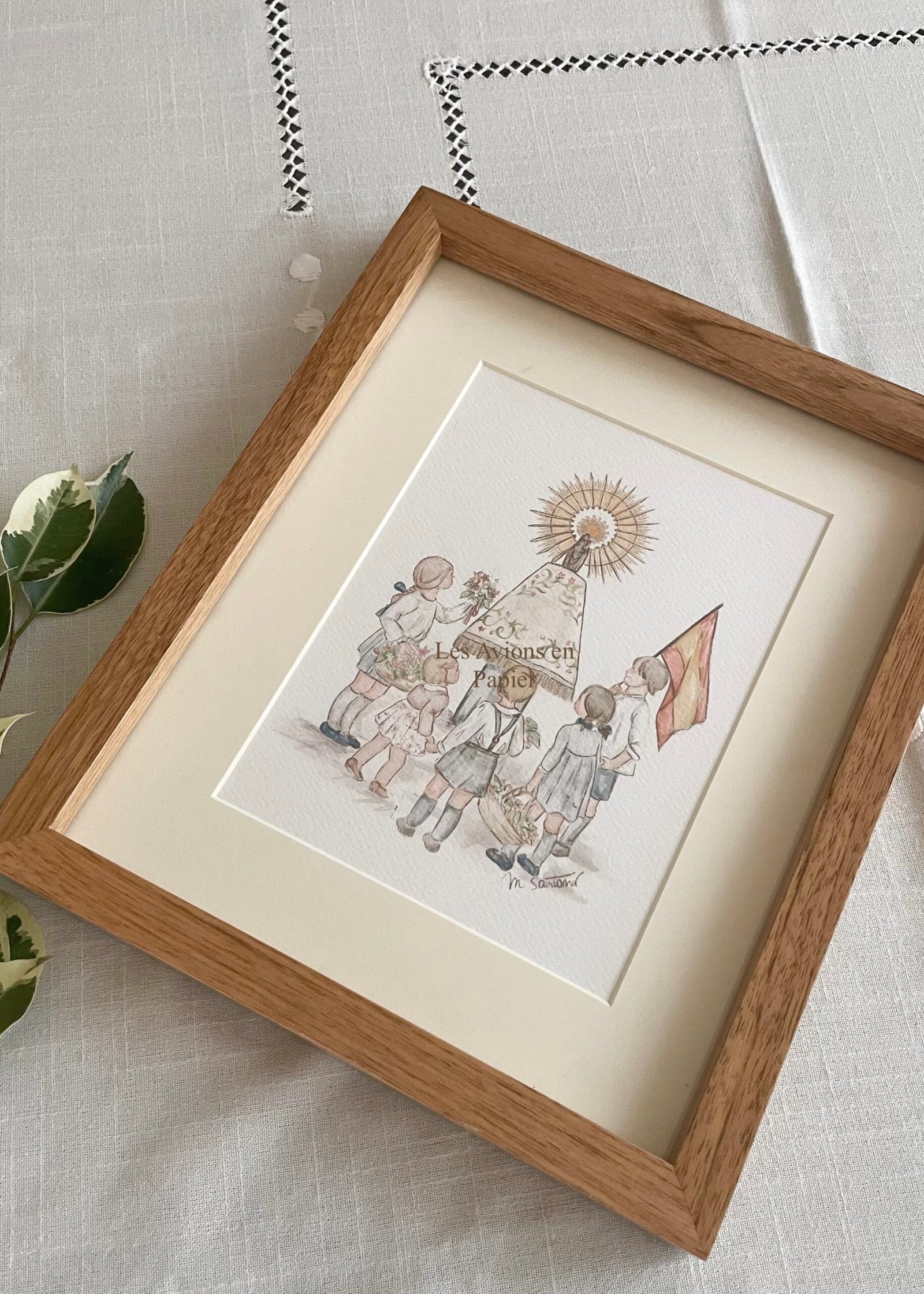 Cuadro Virgen del Pilar con niños - Imagen 2